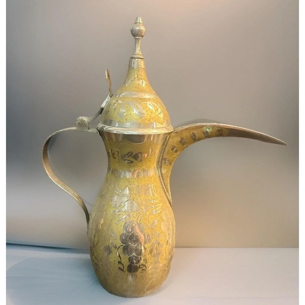 Vintage Wajidsons Brass Dallah Arabic Coffee Pot‎ 13